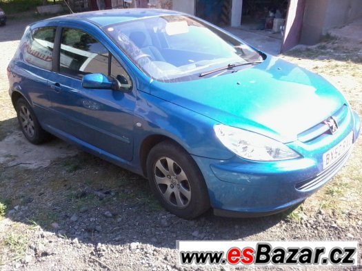 Peugeot 307 2.0 HDI 66 kw modrá met. rozprodám na ND