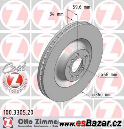 ZIMMERMANN BRZDOVÉ KOTOUČE + DESKY