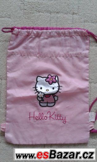 Plyšová kabelka, pytlík na papuče Hello Kitty