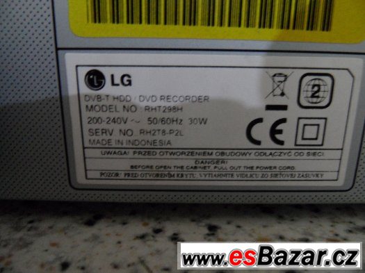 LG RHT298H-DVB-T+DVD+rekordér 250GB