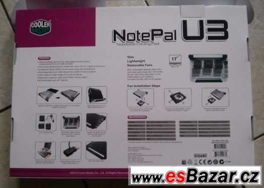 Coolermaster Notepal U3 chladící podložka pod notebook