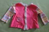 Mikinka růžová, rukávy proužkované - Queen, 56