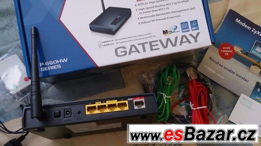 ADSL2 MODEM, WIFI ROUTER ZYXEL P660HW-T3 v2