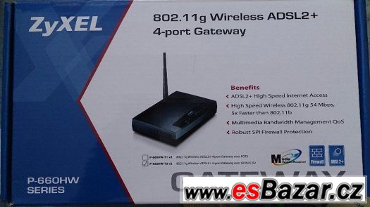 ADSL2 MODEM, WIFI ROUTER ZYXEL P660HW-T3 v2