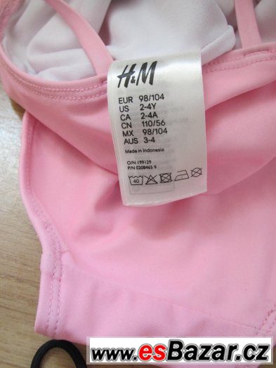 Plavky H&M, vel. 2-4 roky, 3x použité