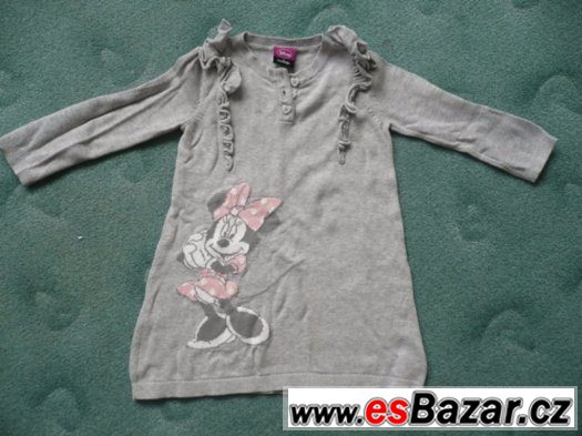 Krásný svetr-tunika-šaty s Minnie vel. 98 Disney