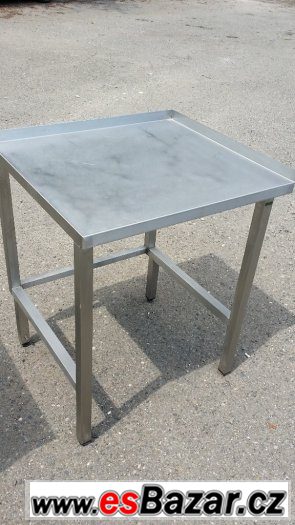 Nerezový stůl s lemem 80x70x90 cm .