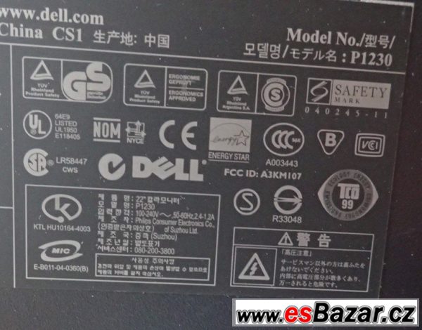 Monitor Dell 21 dva vstupy