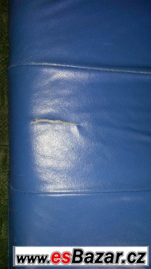 Kožená sedačka tmavě modrá