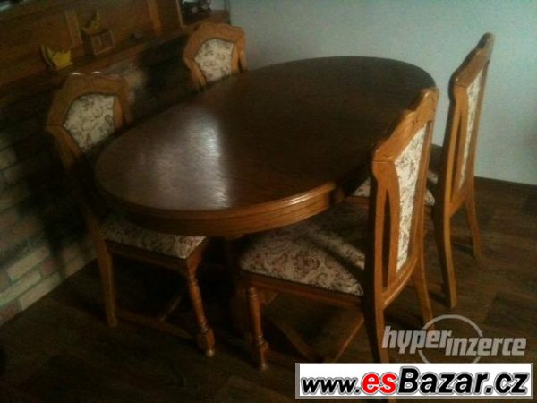 Levně rustikální stůl a židle