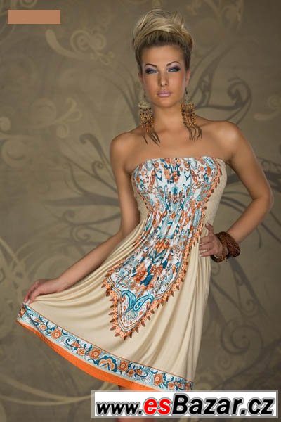 Letní šaty s originálním vzorem