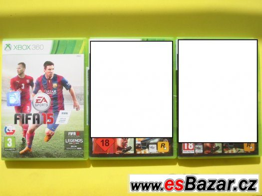 HRY pro XBOX 360 - FIFA 15 cz verze ,GTA-L.C.S. ,Forza..