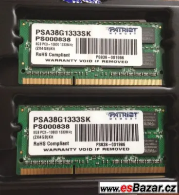 paměť RAM do notebooku 8GB KIT