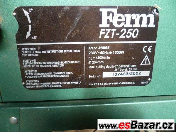 Kotoučová pila Ferm FZT 250