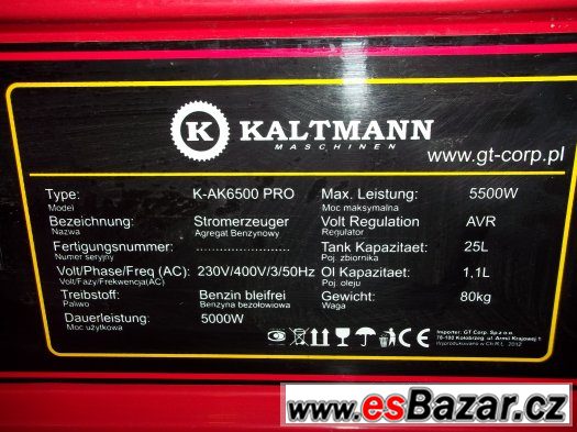 AGREGAT 5,5kW KALTMANN K-AK6500