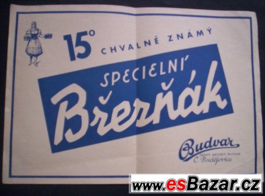 pivní etiketa Budvar České Budějovice