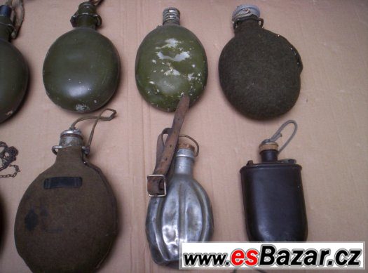 sbírka vojenských čutor , polní vojenské láhve 15ks