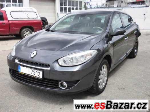 RENAULT FLUENCE 1.6 81 kW ČR 2012 NAVI KŮŽE-LÁTKA CÉBIA