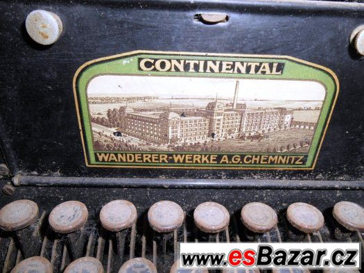 Psací stroj Continental - Wanderer-Werke A.G.