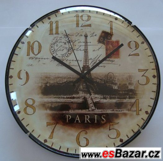 Velké nástěnné hodiny RETRO- PARIS