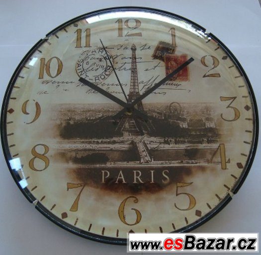 Velké nástěnné hodiny RETRO- PARIS