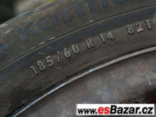 Prodám plech. disky a z. pneu Kormoran Snowpro 185/60 R1482T