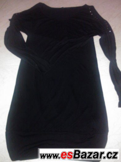 šaty-delší top černé barvy zn.F&F vel.S až L-nové