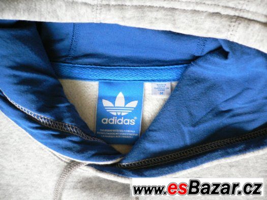 Mikina Adidas Originals, světle šedé, vel. M - jako nová