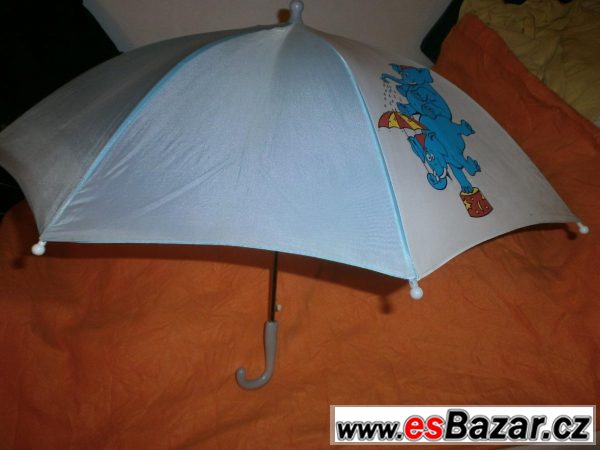 Deštník dětský modrobílý - slon