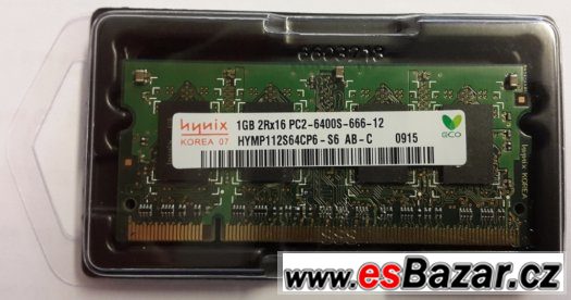 nová paměť Hynix SODIMM 1GB DDR2 800MHz se zárukou