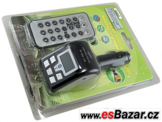 FM transmitter MP3 do auta s LCD 12V USB bluetooth SD nový