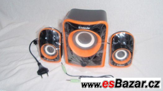 Reproduktory set 2.1 na 230V jack, satelity + subwoofer nové