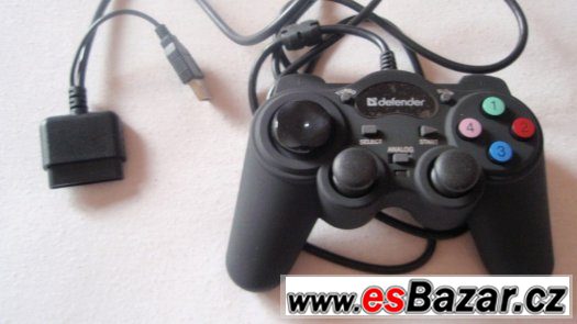 Herní USB joystick gamepad pro PC, PlayStation One, 2, PS3