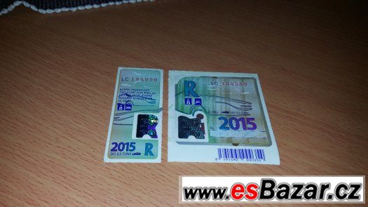 česko - dalniční známka roční 2015
