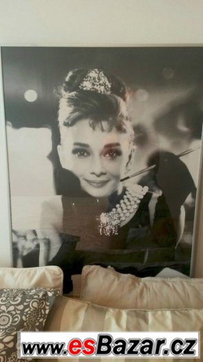 Plakát Aurey Hepburn s rámem
