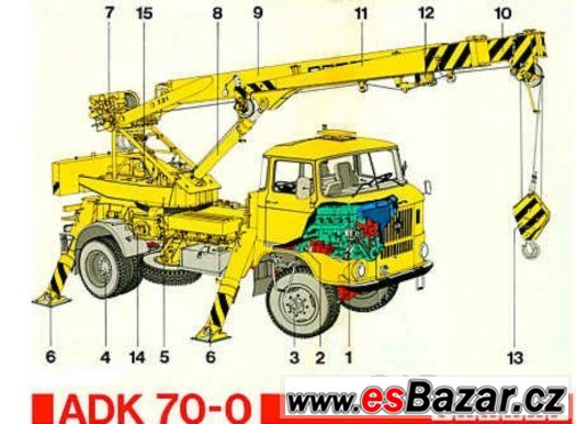 Použité náhradní díly autojeřáb Ifa ADK 70-0.