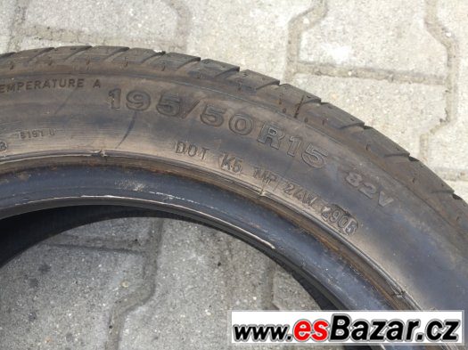 PRODÁM TÉMEŘ NOVOU LETNÍ PNEU DUNLOP SPORT 195/50/15