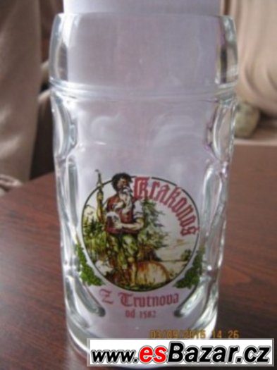 pivní sklo Trutnov a Velké Popovice
