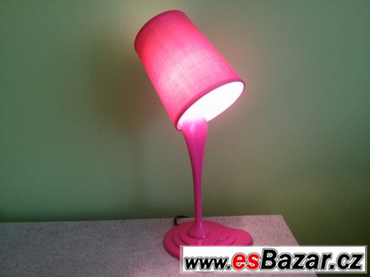 Stolní lampa/lampička růžová halogenová