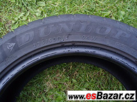 1ks letní pneu Dunlop 225/50 R17 94W, vzorek 4 mm