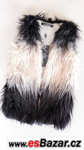 Ombre faux fur vest/Chlupatá vesta/ Vesta s chlupem XXS-S/M