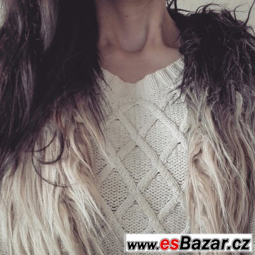 Ombre faux fur vest/Chlupatá vesta/ Vesta s chlupem XXS-S/M