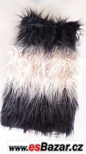 Ombre faux fur vest/Chlupatá vesta/ Vesta s chlupem XXS-S/M