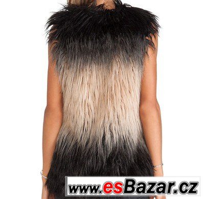 Ombre faux fur vest/Chlupatá vesta/ Vesta s chlupem XXS-S/M