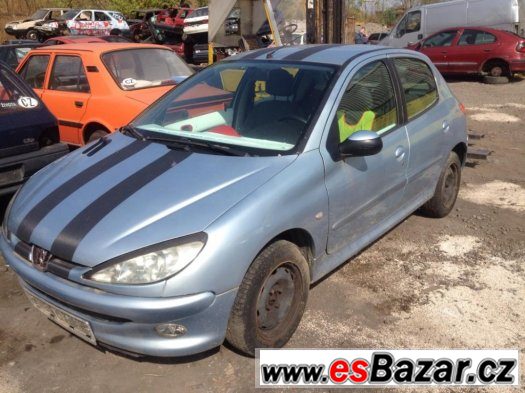 Prodám levně náhradní díly na Peugeot 206 1.4i 55kw