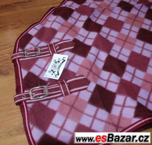 Deka odpocovací polar fleece - károvaná 135 cm