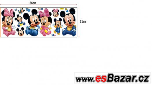 NÁLEPKY NA ZEĎ Mickey mouse and Minnie