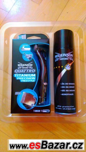 NOVÝ Wilkinson quattro titanium + Gel na holení