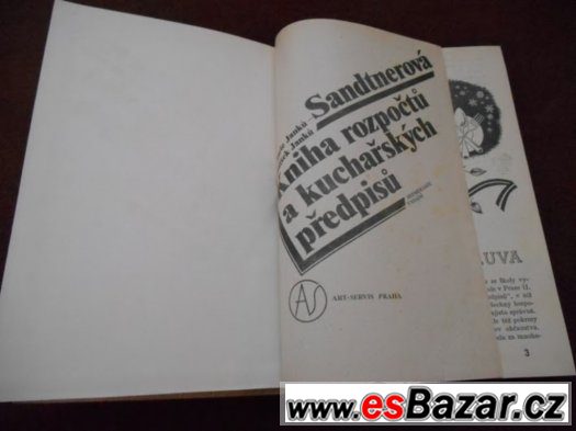 Kniha rozpočtů a kuchařských předpisů Sandtnerová