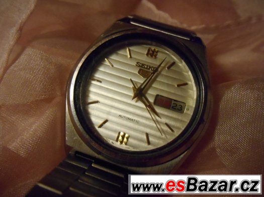 SEIKO Automatic - ocel, Aj a It den a datum - po repas SEIKO Automatic - ocel, Aj a It den a datum - po repas